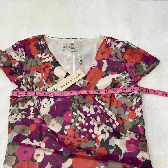 FENN WRIGHT MANSON PETITE GATHERED FRONT DRES size 10 - Picture 11 of 13